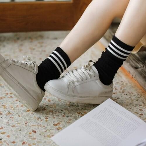 Pair Socks womens Cotton striped Japanese style long 2020 high trend Fashion summer happy socks men Lot Cheap things Harajuku