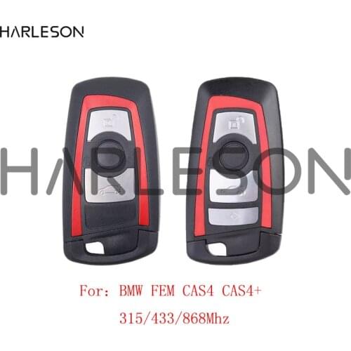 Smart Remote Key Keyless For BMW 3 5 7 F Series 3/4Button 49CHIP 315/433/868 Mhz HU5767 HU5661 HU5662 FEM/BDC/CAS4/CAS4+ Red