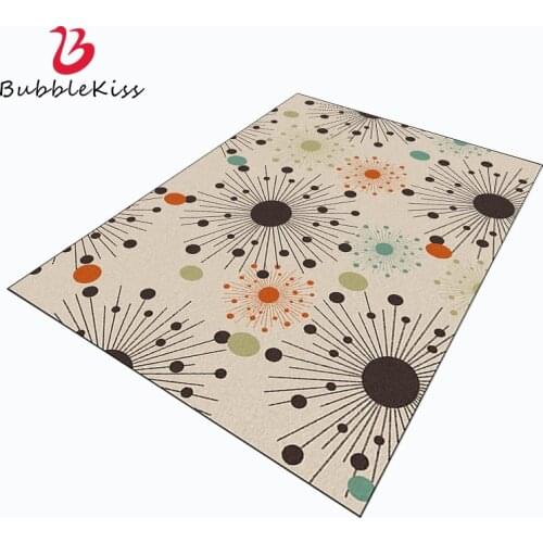 Bubble Kiss Modern Nordic Style Carpet Orange Brown Art Pattern Living Room Decoration Area Rugs Childrens Room Bedside Carpet