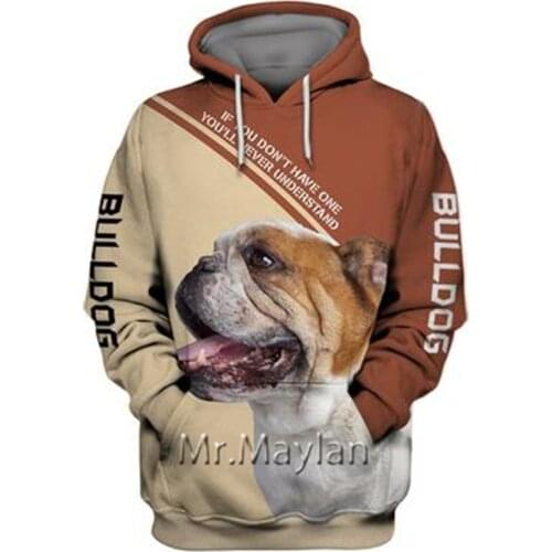 Personality Fashion Animal Pug 3D Printed Graphic Hoodie Men/Women Zip Hooded Streetwear Oversized Sweatshirt Harajuku Tops -A25