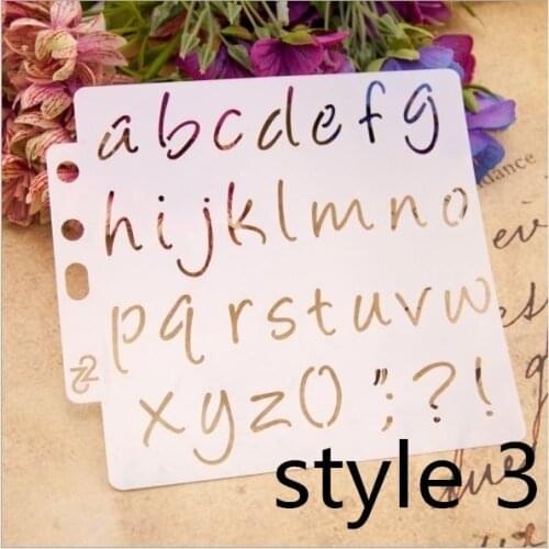 13* 13cm Alphabet Letters DIY Stencils Painting Scrapbook Coloring Embossing Album Decorative Paper Card Template
