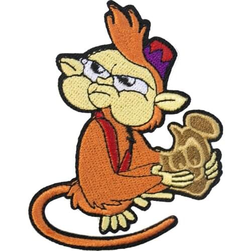 Funny Monkey Embroidered Patches Cute Animal Iron on Sewing Badges DIY for Clothing Accessories Jackets Bags Overcoat Decoration