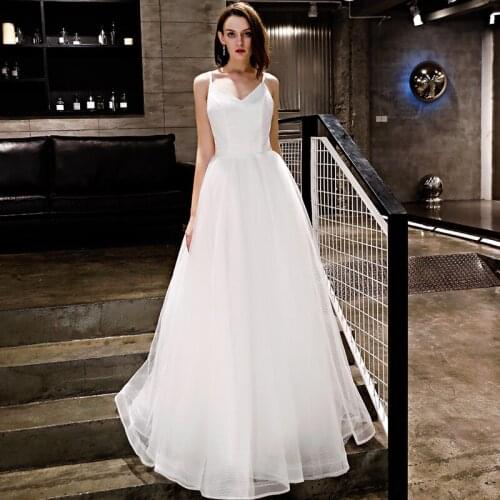 Beauty Emily White Evening Dress 2019 Long Lace Up A Line Formal Party Prom Dress Floor-length Dinner Gowns robe de soiree