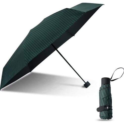 Mini Folding Small Fresh Umbrella Rain Women Anti-UV Black Coating Portable Pocket Parasol Clear Rain Dual-use Windproof Travel