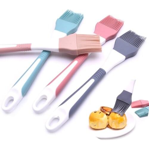 1Pcs Silicone Spatula Brush Pastry Scraper Cooking Utensil Tools Heat Resistant Oil Brushes Cake Cream Scraper