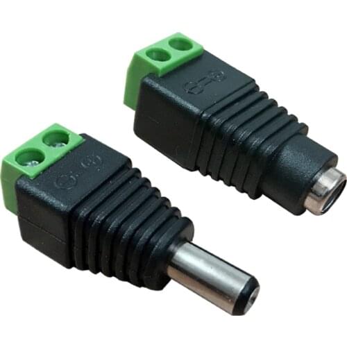 10 Pairs(20pcs) DC Male Female Led Connector Solderless CCTV Accessories for Led Power Supply Adapter and Strip