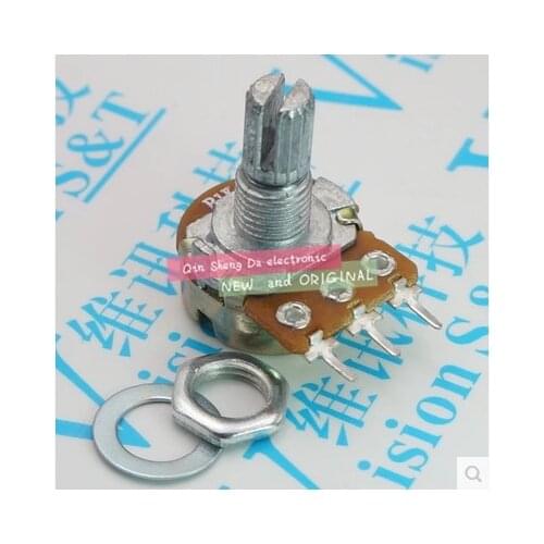 100 PCS High Quality WH148 B10K Linear Potentiometer 15mm Shaft With Nuts And Washers