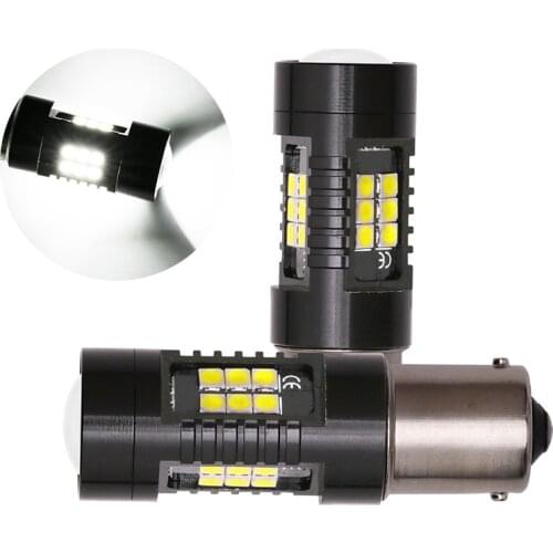 2Pcs 1156 LED BA15S P21W LED BAU15S PY21W Car Light 3157 T20 7443 21 SMD 3030 Canbus Turn Signal Reverse Backup Lamps