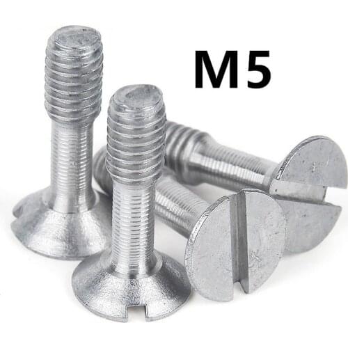 20PCS M5x12/16/20/25/30/35mm 304 stainless steel slotted flat head locking screw countersunk head anti-dropping screw