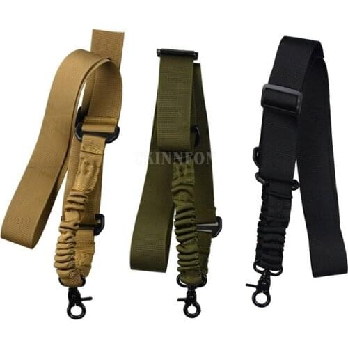 200Pcs/Lot Nylon Adjustable Tactical Single Point Bungee Rifle Gun Airsoft Air Rifle Sling Hunting Gun Strap Shooting
