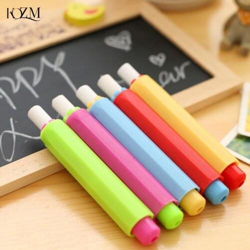 3PC / lot Chalk And Dustless Chalk Holders Holder Pen Porta Tiza Chalk Clip Non Dust Clean Teaching On Chalkboard wall sticker