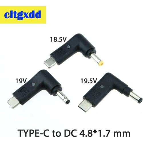 Cltgxdd DC Power Adapter Plug USB Type C Male to DC 4.8*1.7mm Converter PD converter with LED Light For HP laptop notebook