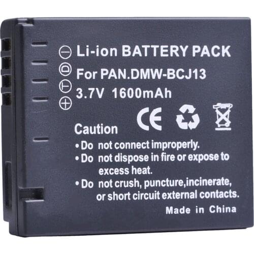 1pc 1600mAH DMW-BCJ13 DMW BCJ13 Rechargeable Li-ion Bateria For Panasonic DMW-BCJ13 DMC LX5 LX5 LX5GK LX5K LX5W Camera Battery