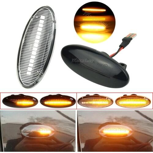 Car Side Marker Lights Dynamic LED Turn Signal Light For Nissan Qashqai J10 X-trail T31 Cube Juke Leaf Micra Micra K13 Note E11