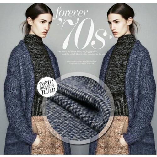 Free shipping! Hand knitting warm wool coat thick knitting Knit fabrics wholesale high quality wool cloth