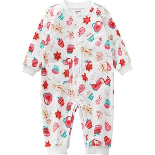 Infants and young children long warm climb clothes for autumn winter long sleeve jumpsuit ha clothes to keep warm package fart