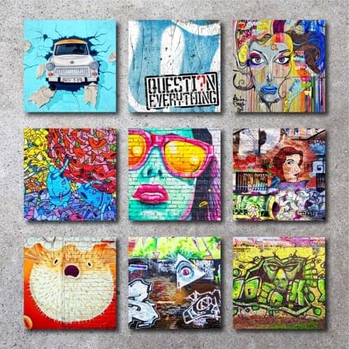 Graffiti Art Pictures Prints Street Art Posters Abstract Pop Wall Art Canvas Painting for Living Room Home Wall Decoration