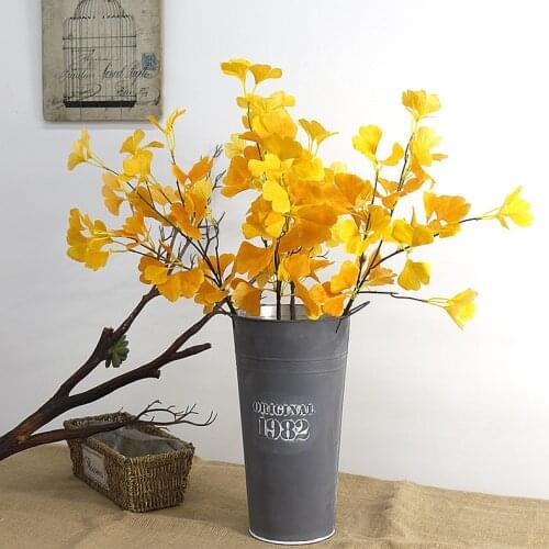 1pc simulation ginkgo leaves artificial flower plant for Home indoor decoration Table Ornament