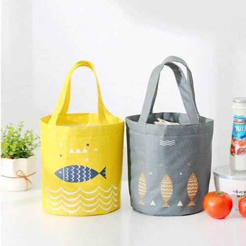 Round Lunch Bags For Women Kids Insulated Cartoon Aluminum Foil Outdoor Work Picnic Food Carrier Portable Fresh-Keeping Ice Bag