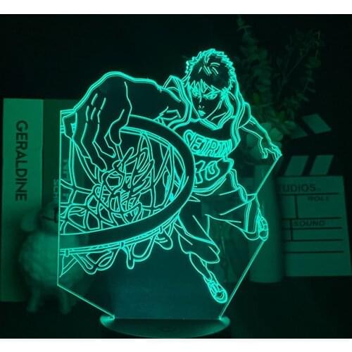 Kurokos Basketball Kagami Taiga 3D Night Light Smart Phone Control Home Bedroom Decor Neon Sign Bedside Table LED Book Lamp