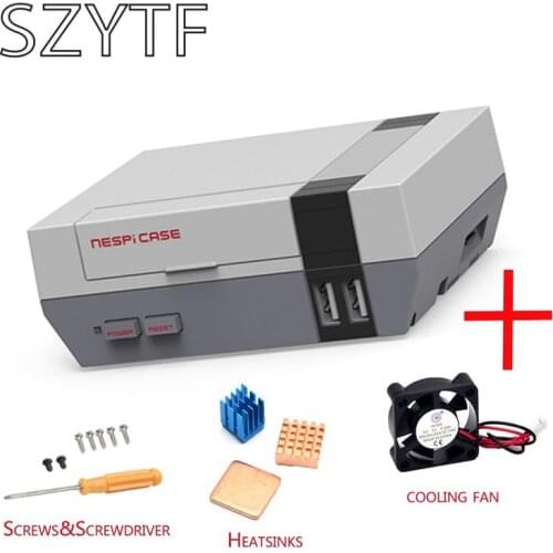 Mini NES NESPI CASE Retroflag Case with Cooling Fan Designed for Raspberry Pi 3 / 2 / B
