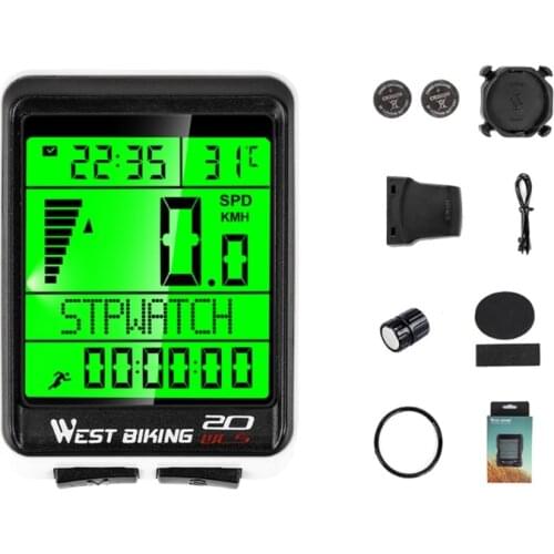 Multifunction Wireless Bicycle Computer Bike Speedometer Odometer Bike Stopwatch With Automatic Wake-Up Fat Calories XXUF