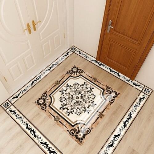 New European-style parquet floor stickers porch tile stickers waterproof non-slip PVC floor stickers marble stickers
