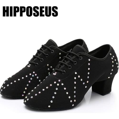 Hipposeus Latin Dance Shoes for Unisex Men Women Girls Ballroom Modern Tango Jazz Performance Practise shoes Wholesale
