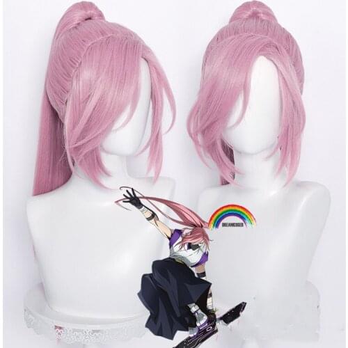 Anime SK8 Cherry Blossom Cosplay Wig Long Straight Pigtail Pink Ponytail Heat Resistant The Infinity SK Eight Cute 100cm Women