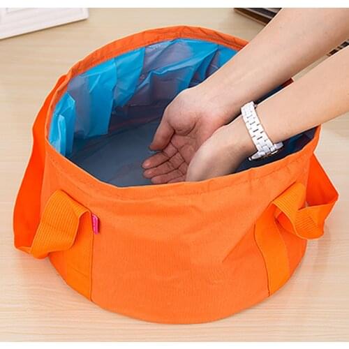 15L Portable Outdoor Travel Foldable Folding Camping Washbasin Basin Bowl Sink Washing Bag Foot Bath Bucket
