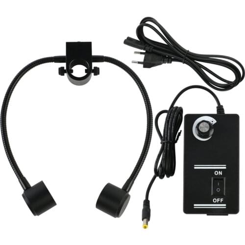 Adjustable Side Light Lamp Fill Illuminator 100V-240V 25.2mm Interface Spot LED Illumination For Stereo Microscope Video Camera