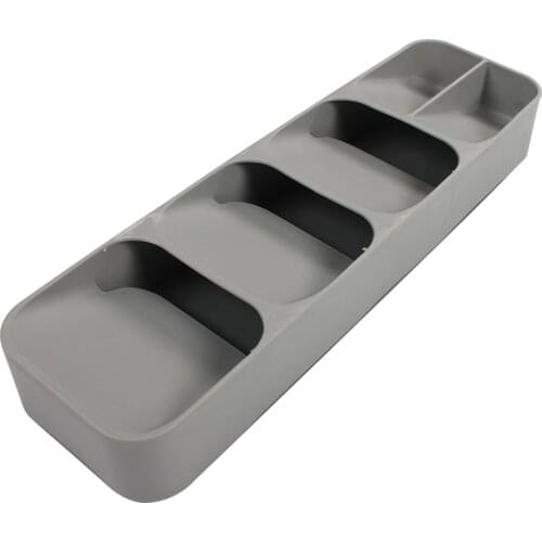 RV Gray Kitchen Cabinet Drawer Divider Cutlery Plate Chopsticks Spoon Tableware Tool Storage Box Built-in Sorting Grid Rack