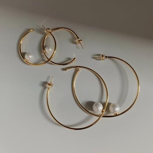 High-class fashion atmosphere simple pearl earring earrings show face thin earrings earrings women