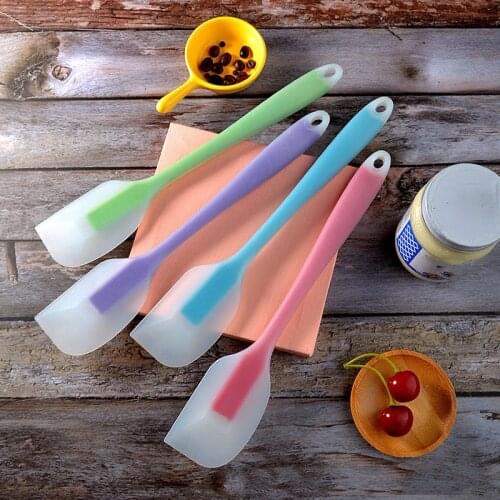 Silicone Cream Baking Scraper Non Stick Cake Butter Spatula Cutter Chocolate Cream Smoother Heat Resistant Kitchen Pastry Tools