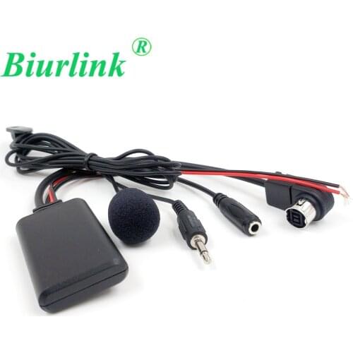 Biurlink Car AI-NET AUX Replacement Bluetooth 5.0 3.5MM Audio Jack Removable Microphone Aux Cabler Cable For Alpine KCA-121B