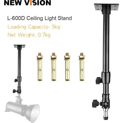 Photo Studio Two Section Adjustable Ceiling Wall Overhead Light Stand