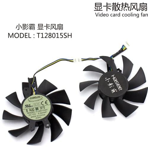 T128015SH 75mm 49*46*17mm DC12V 0.32AMP 4Pin For Hasee GM50Ti GTX750Ti GTX950 Graphics Video Card Cooling Fan