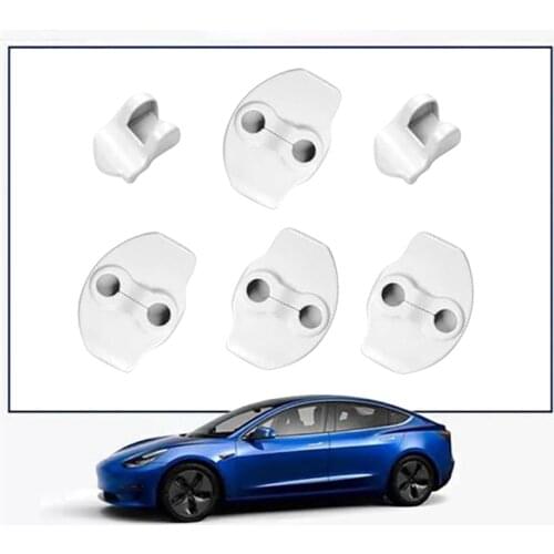 For Tesla Model 3 Door Lock Cover Protector Latches Door Stopper Covers Set of 6 Interior Accessories