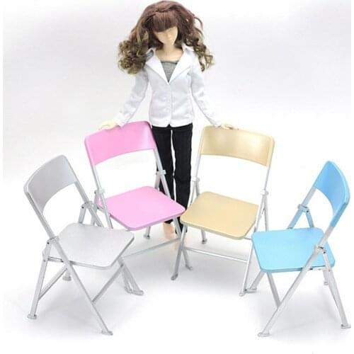 1/6 Dollhouse Mini Cute Colorful Folding Chair Model Toy Decorative Ornament Mini Cute Colorful Folding Chair