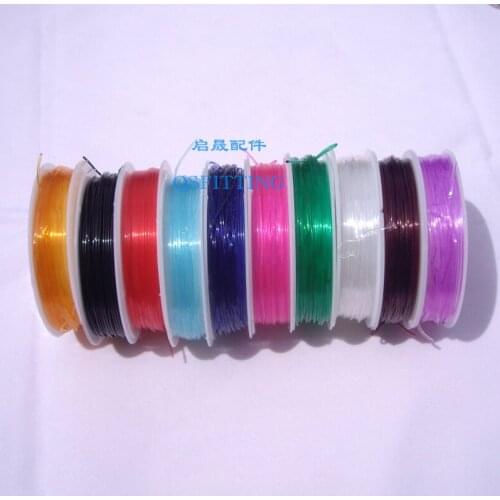 10 rolls/lot DIY fashion jewelry Accessory,Nylon Chain elastics for bracelet 10 different color in a set