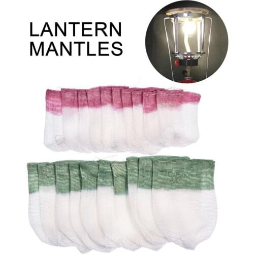 10PCS Lantern Mantles Outdoor Camping Gas Lantern Light Kerosene Lamp Mantles Camping Safe Light Outdoor Lighting Accessories