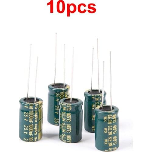 10pcs FPV Electric Capacitor 1000UF 25V 35V 470UF 16V High Frequency Low ESR Aluminum Capacitance for RC Drone ESC Accessories