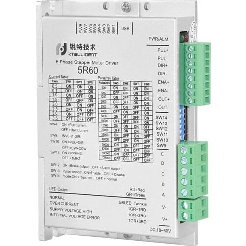 5 phase stepper motor driver controller 0.5A-3.5A 24-50V CNC Nema 23/24 step motor drive