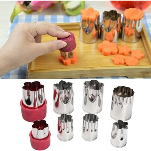 8pcs/Set Salad Fruit Arrangements Smoothie Cake Tools Carving Vegetable Kitchen Dining Bar Cooking Accessories