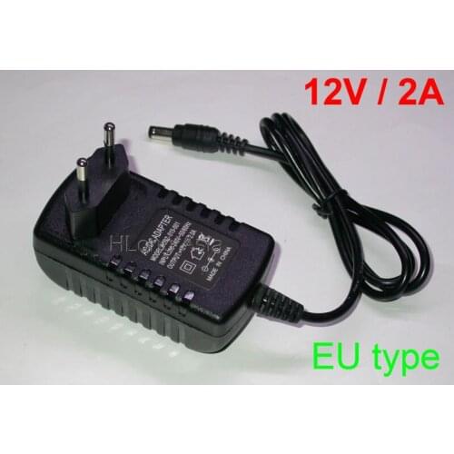 EU plug type Power adapter for CCTV cameras AC100-240V input / DC12V 2A (max) output