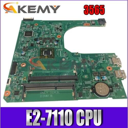 Akemy CN-0GG57Y GG57Y FOR DELL INSPIRON 15 3565 Laptop Motherboard 15276-1 Y25DC E2-7110 VGAport Mainboard notbook PC 100%tested