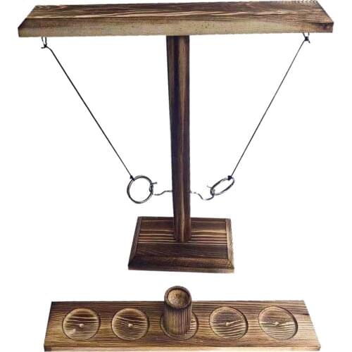 Drinking Game Toy Wooden Hook and Ring Toss Battle Game Wood Toss Hooks Board games toys for kids adults Party Home Bars Game
