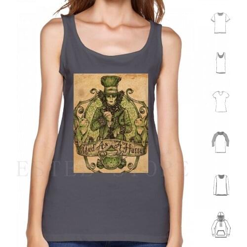 Mad As A Hatter Tank Tops Vest Sleeveless Alice Burton