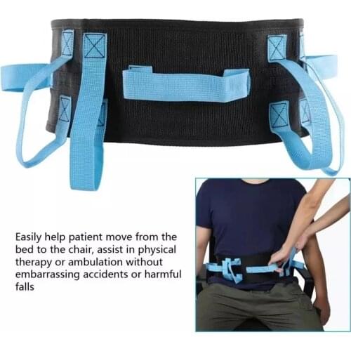 Gait Belt Transfer & Walking Moving Tool with Hand Grips Quick-Release Buckle Injures Patient Safety Fixing Belt Therapy Braces