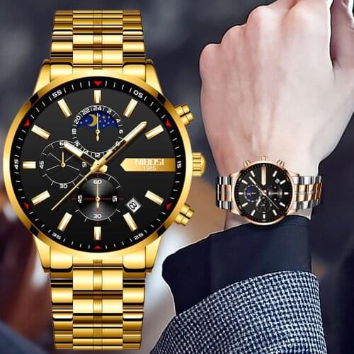 NIBOSI Brand 2021 New Men Watches Business Quartz Watch Mens 30M Waterproof Date Wristwatches Relogio Masculino